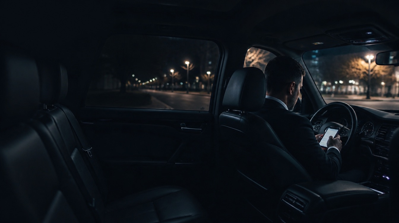 chauffeur waiting between jobs